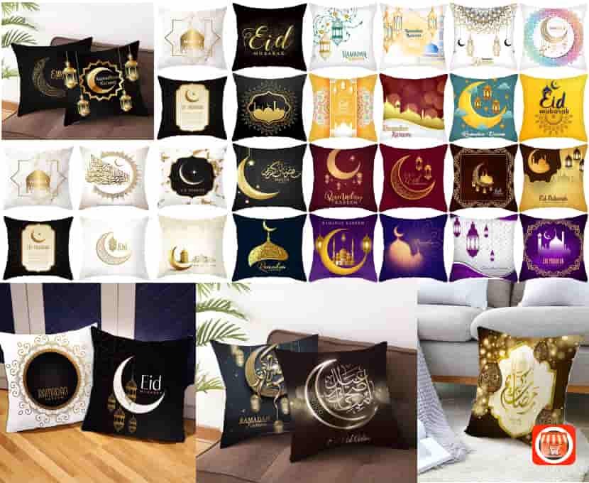 Housse de coussin décorative EID Mubarak, taie d'oreiller, décorations pour  la maison du Ramadan, décor musulman islamique pour Ramadan Kareem EID Al  Adha Ramadan - AliExpress