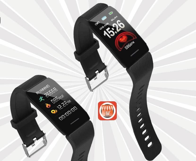Smart Band Q1 Montre-bracelet tensiomètre, Montre intelligente pour homme  et femme, IP67 étanche Fitness Cardio-fréquencemètre