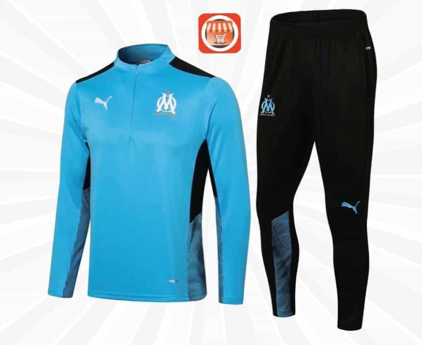 Nouveau Jogging Marseille, Survêtement Complet OM 2021-2022 pour